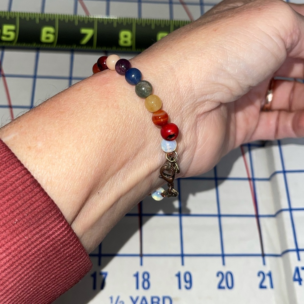 Chakra Bracelet with natural stones Reiki infused - Picture 10 of 12